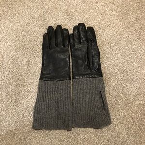 Urban Outfitters Leather Gloves with Knitted Cuffs
